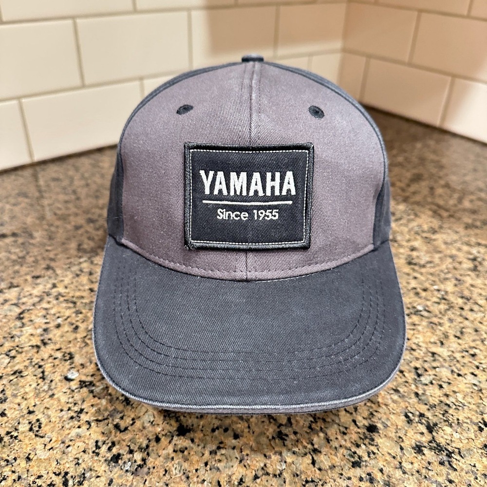 Yamaha Since 1955 Snapback Hat Baseball Cap Black Gray Cotton